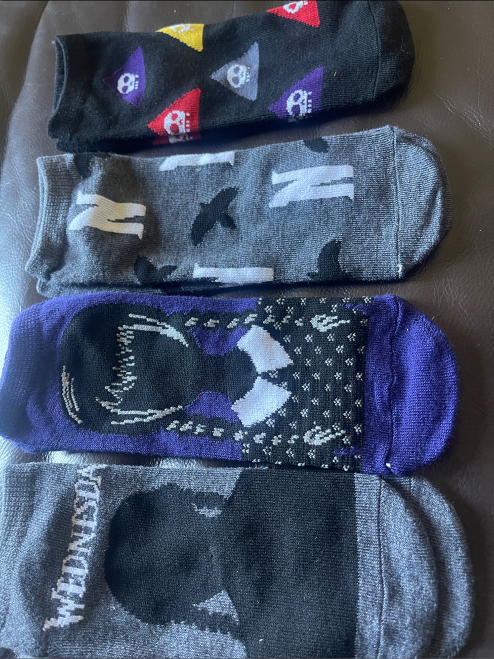 Women's Wednesday Pattern Lowcut Crew Socks - 4 Pairs